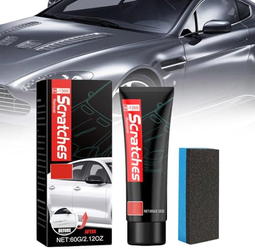 Stove Top Scratch Remover and Glass Cooktop Cleaner, Heavy Duty Polishing Wax for Ceramic Hobs and Glass Cooktops, Nano Car Paint Repair Kit with Sponge Scrubber for Kitchen, Vehicle