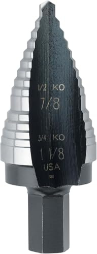 Irwin Tools Unibit #9 7/8-Inch and 1-1/8-Inch Step-Drill Bit, 1/2-Inch Shank (10239)