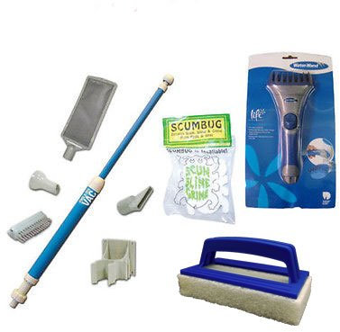 Happy Hot Tubs Hot Tub Cleaning Tool Kit Spa Vac Scum Bug Tub Scrubber Filter Wand Clean Tubs