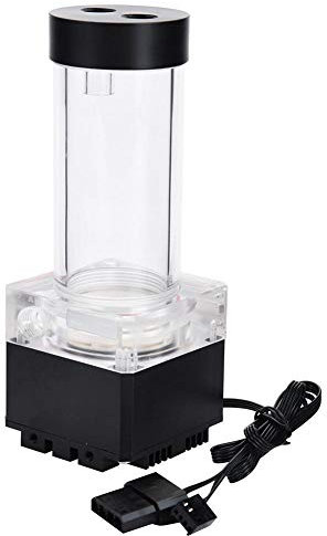 Eboxer 800L / H 8W 7V Tanque de la Bomba de Refrigeración por Agua con 4 Metros Cabeza de Bomba y LED Indicador de Alimentación G1 / 4 Rosca Disipación de Calor Rápida CPU (Negro (17cm))