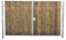 Einfahrtstor Verzinkt Holz Tor Senkrecht Symmetrisch 2-flügelig 350cm x 180cm