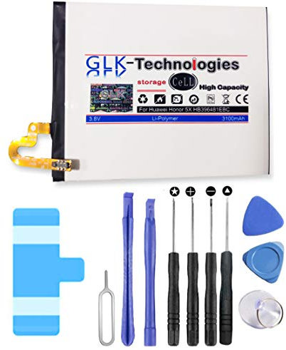 High Power Akku kompatibel mit Huawei Akku HB396481EBC Huawei G8 Honor 5X Honor 6 | Original GLK-Technologies® Batterie | 3100 mAh | inkl Werkzeugset // NEU