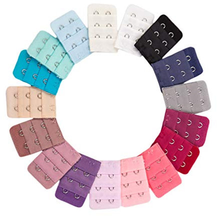 Amosfun 10pcs Bra Extender 2 Hook 3 Row Elastic Bra Strap Extender Bra Extension for Women Lady