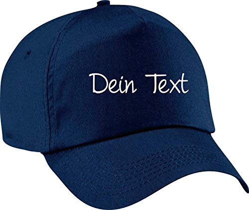 Shirtinstyle Basecap, mit deinem Wunschtext veredelt, Mütze Kappe Hut Cap, Farbe Blau