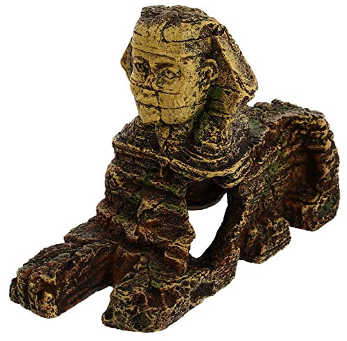balacoo 1Stk Aquarium Landschaftsbau Ornamente kleines Aquarium Sphinx von Bürodekoration Modelle Sphinx-Modell aus Kunstharz Sphinx-Dekoration Betta Fisch Statue Ägypten Container Zubehör