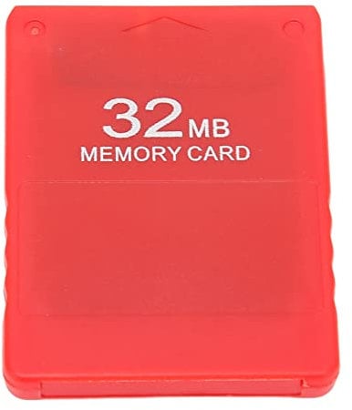 VBESTLIFE 32MB Memory Card for 2, Game Console Memory Card High Speed FMCB1.966 Gaming External Data Card for PS2(red)