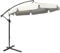 Outsunny 2.7m Garden Banana Parasol Cantilever Umbrella with Crank Handle and Cross Base for Outdoor, Hanging Sun Shade, Cream White