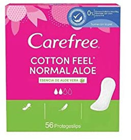 Carefree Cotton Feel Normale Luftdurchlässige Slipeinlagen Aloe Vera Duft Absorptionsgrad Zwei Größe Normal 56er Pack