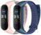 Huamanlou Nylon Armband Kompatibel mit Xiaomi Mi Band 6/Mi Band 5/Mi Band 4/Mi Band 3/Amazfit Band 5 Armband, Weiches Sport Uhrenarmband Verstellbarer Ersatzarmband für Herren Damen