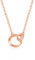 Beutirer Rosegold Halskette Damen mit 5A Zirkonia, Doppelter Kreis Anhänger Kette Frauen, 18K Vergoldet Schwester Freundschafts Mutter Tochter Halskette, Geburtstag Muttertag Valentinstag Geschenke