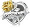LANBEIDE Familien-Charms, 925er Sterlingsilber, Liebesherz, Rose, für Oma, passend für Pandora-Armbänder, Halsketten, Geschenke für Frauen