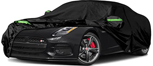 Waterproof Car Cover Replace for 2014-2022 Jaguar F-Type, 6 Layers All Weather Car Covers with Zipper Door & Windproof Bands for Snow Rain Dust Hail Protection