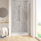 Schulte porte de douche pivotante 140 x 200 cm contre paroi fixe, aspect chromé, largeur réglable 135.5-140.0 cm, verre de sécurité 6 mm transparent ouverture vers la droite