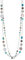 FULU AUTUMN Collier Long en Argent pour Femme Collier Élégance à Double Pendentif en Perles de Cristal Bijou de Mode Cadeau pour Femmes(09-Green)