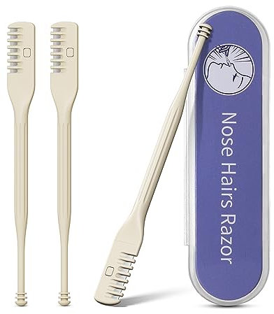 BEZOX Nasenhaartrimmer, Nasierer, Nasenhaar Rasierer für Männer und Frauen, Ohne Strom, hygienisch produziert, einfache Reinigung, Bequem für Reisen, Geschäftsreisen