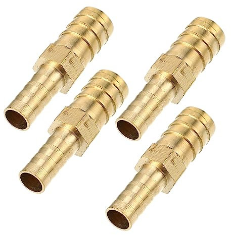 QUARKZMAN 4pcs 12mm - 8mm Droit Forme Barb Laiton Tuyau Raccord Connecteur