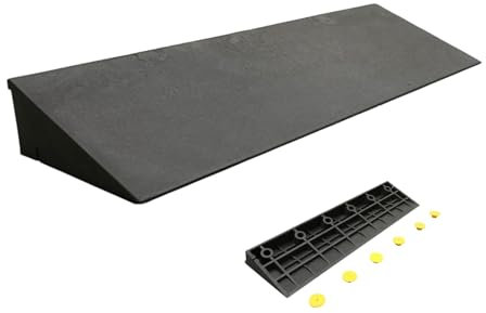 GODARM Wheelchair Threshold Ramps For Doorways 3 Inch Rise Rubber Curb Ramp Portable Lightweight Threshold Ramp Height 1/2/3/4/5/6 CM For Step Bicycles Wheelchair Scooters (Size : 50 * 14 * 5CM)