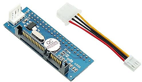 Jikoiuty Adaptateur IDE vers SATA 3,5 - Carte de bureau - Lecteur optique IDE vers SATA - Connecteur parallèle vers port série