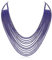 EVER FAITH Mehrschichtige klobige Halskette, Glitter Blau Gold-Ton Strass Wasserfall Mehrstrang Multi-Strand Ketten Statement Lätzchen Halskette lange Kette Modeschmuck