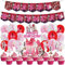 Xingchangda Hazbin Hotel Geburtstag Dekorationen Set, Angel Dust/Alastor Anime Happy Birthday Banner Ballon Geburtstag Party Dekorationen Supplies Anime Thema Dekoration