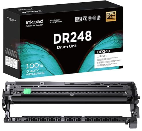 iNKPAD DR248CL DR248 Trommeleinheit kompatibel für Brother MFC-L3740CDW MFC-L3760CDW MFC-L3740CDWE DCP-L3560CDW HL-L3240CDW MFC-L8390CDW HL-L3220CWE HL-L3220CW HL-L3215CW DCP-L3515CDW (1 Schwarz)