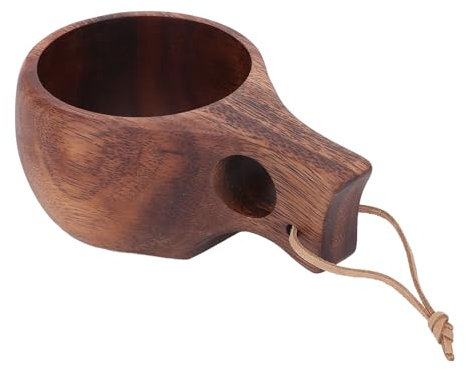 Fabater Tazza da tè e caffè in Legno, Tazza da Campeggio in Legno in Stile Nordico di capacità Moderata per Campeggio in Ufficio