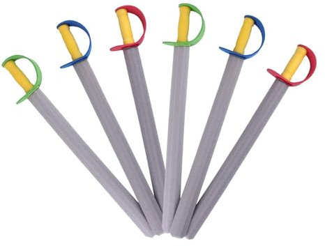 EHJRE 6 Stück Schaumstoff Schwert Kinder, Lustiges Waffenspielzeug, Piratenschwert Schaumstoff, Eva Schwertschwert Spielzeug Sicherheit, Weich wasserdichte Schwert für Cosplay Rollenspiele