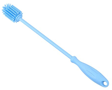 GARVALON Topfbürste Aus Silikon Henkelbecher Bürstenreiniger Bürste Für Flaschenreiniger Schwamm Flaschenreiniger Bürste Für Sportflaschen Babywasserflasche Schnullerbürste Kieselgel Blue