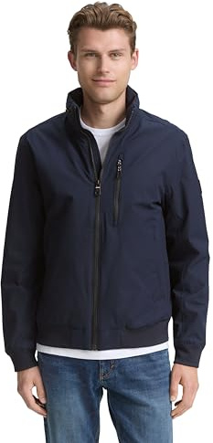 Tom Tailor Herren Blouson Jacke mit verstaubarer Kapuze