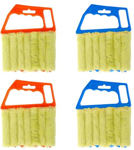 Venetian Blind Cleaner, 2 Pcs Window Blind Duster Brush, Washable Shutter Cleaner Tool with Ergonomic Handle, Wet Dry Blind Cleaner for Venetian Blinds, AC Vent, Home Care Dust Cleaning Tool