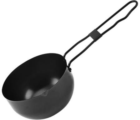 Cabilock Mini Iron Stew Pot 11.7cm Deep Small Cooking Pan Cast Iron Outdoor Picnic Single-serve Sauce and Oil Simmer Pot Portable Kitchen Cookware
