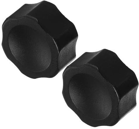 Happyyami 2pcs Outdoor Umbrella Base Covers with Built Drainage Hole Inner Caps for Patio Parasol Stand Water Filled Base Weight Protection Black