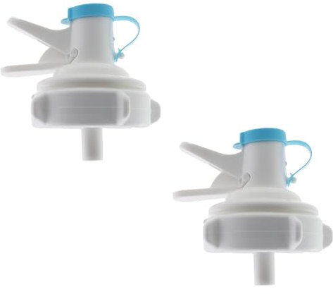 KKUANG 2 rubinetti a becco d'anatra a secchiello da 89,4 x 79 x 83,8 mm, beccuccio regolare, beccuccio a staffa per secchio raccordi speciali per fontana con tappo antipolvere rubinetto in plastica