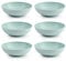 Tradineur - Pack de 6 platos hondos de plástico, reutilizables y reciclables, aptos para uso alimentario, microondas y congelador, fabricados en España - Ø 19 cm - 900 ml - Verde pastel
