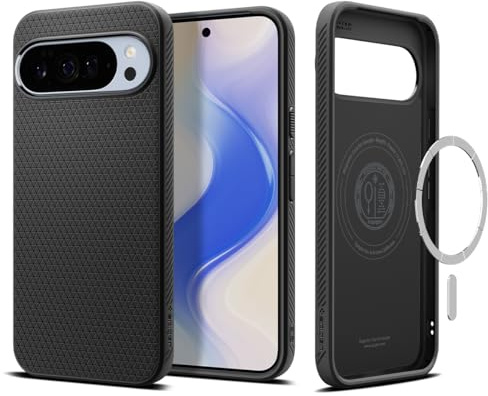 Spigen Liquid Air MagFit Hülle für Google Pixel 10 Pro XL, Kompatibel Mit Pixelsnap und MagSafe [2025 Neue Funktion] [Made for Google] -Schwarz