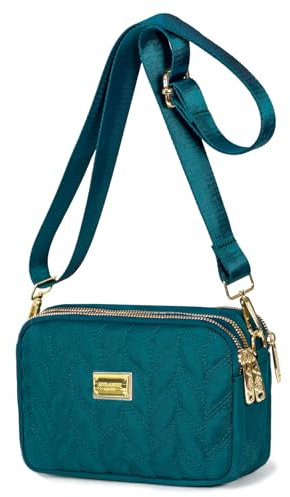 LassZone Ladies Girls Crossbody Bag Multi-Pocket Shoulder Bag Waterproof Nylon Handbag Small Cellphone Purse Wallet for Women