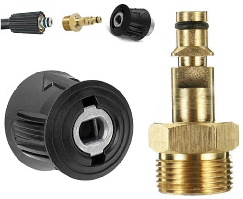 Xiciki Adaptador de conexión rápida para lavadora de alta presión, accesorios de manguera para Karcher K2 K3 K4 K5 K6 K7 Series, latón M22 14 mm accesorios de manguera de lavado a presión
