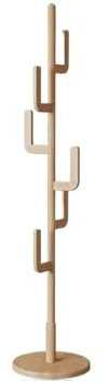 GLigeT Portemanteau sur Pied Porte-Manteau Vertical de Luxe en Bois sur Pied, Cintre Simple for Manteaux, Chapeaux, Foulards et Sacs à Main Portemanteaux pour entrée(Natural)