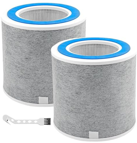 HP150UK Air Filter Compatible with Shark NeverChange 5 HP150UK HP150 Air Purifier 4-in-1 H13 True HEPA & Activated Carbon Replacement Filter (2 Pack)