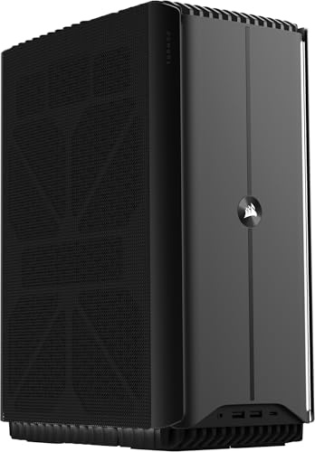 Corsair ONE a600 Gaming PC – Liquid Cooled AMD Ryzen 9 9900X3D CPU – Liquid Cooled NVIDIA GeForce RTX 5080 GPU – 64GB VENGEANCE DDR5 Memory – 2+2TB M.2 SSD – Metal Dark