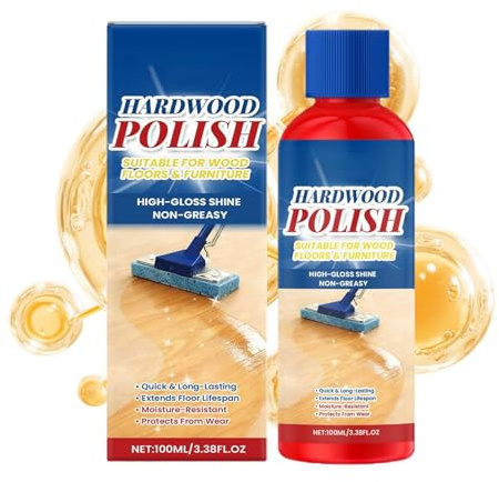 Holzboden Wiederherstellungsmittel Natürlich Schnelltrocknend 100ml | Laminatfußboden Politur Reiniger für Esszimmer Wohnzimmer Schlafzimmer Wohnung Schrank Tisch