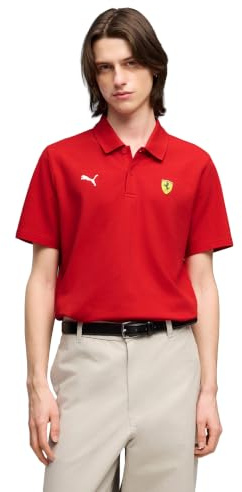 PUMA Scuderia Ferrari F1 Herren Classic Polo | Verfügt über das Scudetto-Schild auf der Brust, Kurzärmel mit Knopfkragen