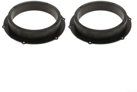 2 Pack 6.5 Inch Car Speaker Spacer Rings for - Black Plastic Tweeter Mounting Adaptor for Front Door Speakers - Compatible with