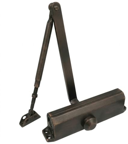 INOX Ferme-porte commercial standard, grade 1, plage de puissance réglable 1 à 4, montage en trois paquets, sans barrière, sans main, moins de couverture, peinture Duro/bronze foncé