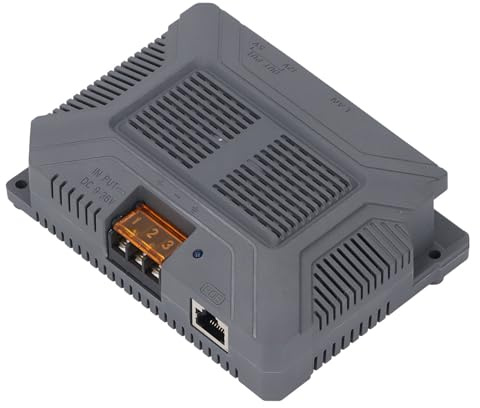 Aolidsive Injecteur POE GigE 200 W, Matériau ABS, Sortie POE SPX Haute Puissance, Parfait pour Internet par Satellite Rectangulaire et Les Appareils