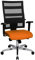 Topstar X-Pander 959TT340, Bürostuhl, Schreibtischstuhl, inkl. höhenverstellbare Armlehnen, Netzbezug, Bezugsstoff, orange/schwarz