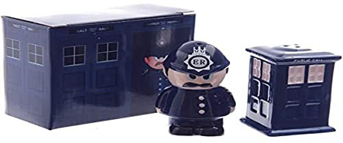 Puckator Policeman & Police Box Ceramic Salt & Pepper Set