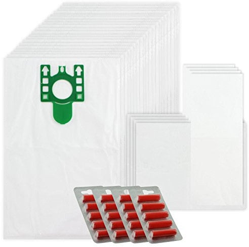 First4spares Type U High Filtration Cloth Dust Bags for Miele Upright Vacuum Cleaners (Pack of 20, 4 Motor and Air Filters + 20 Fresheners)