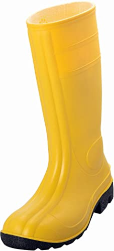 Uvex Nora Gummistiefel 94756 - Sicherheitsstiefel S5 SRC - Gelbe Arbeitsstiefel fur Damen Herren - Wasserdichte, Hohe Arbeitsschuhe mit Stahlkappe - Gelb - Grosse 45