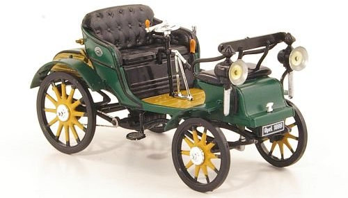Opel Modellauto Patentmotorwagen System Lutzmann, Dunkelgrün, 1899, Fertigmodell, Historische Fahrzeuge, 1:43, Adult, Unisex